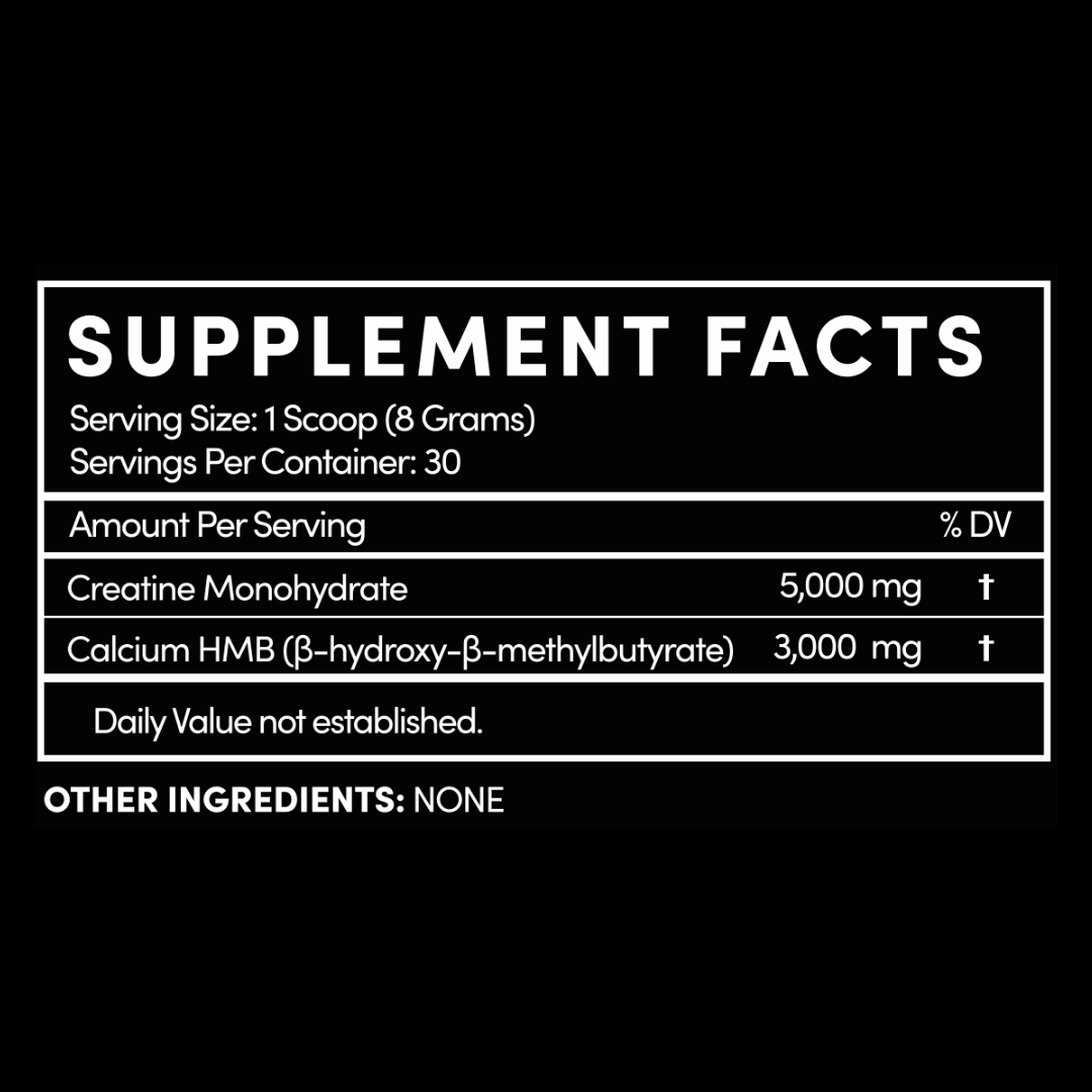 THENTIC Creatine + HMB – 5g Creatine, 3g HMB