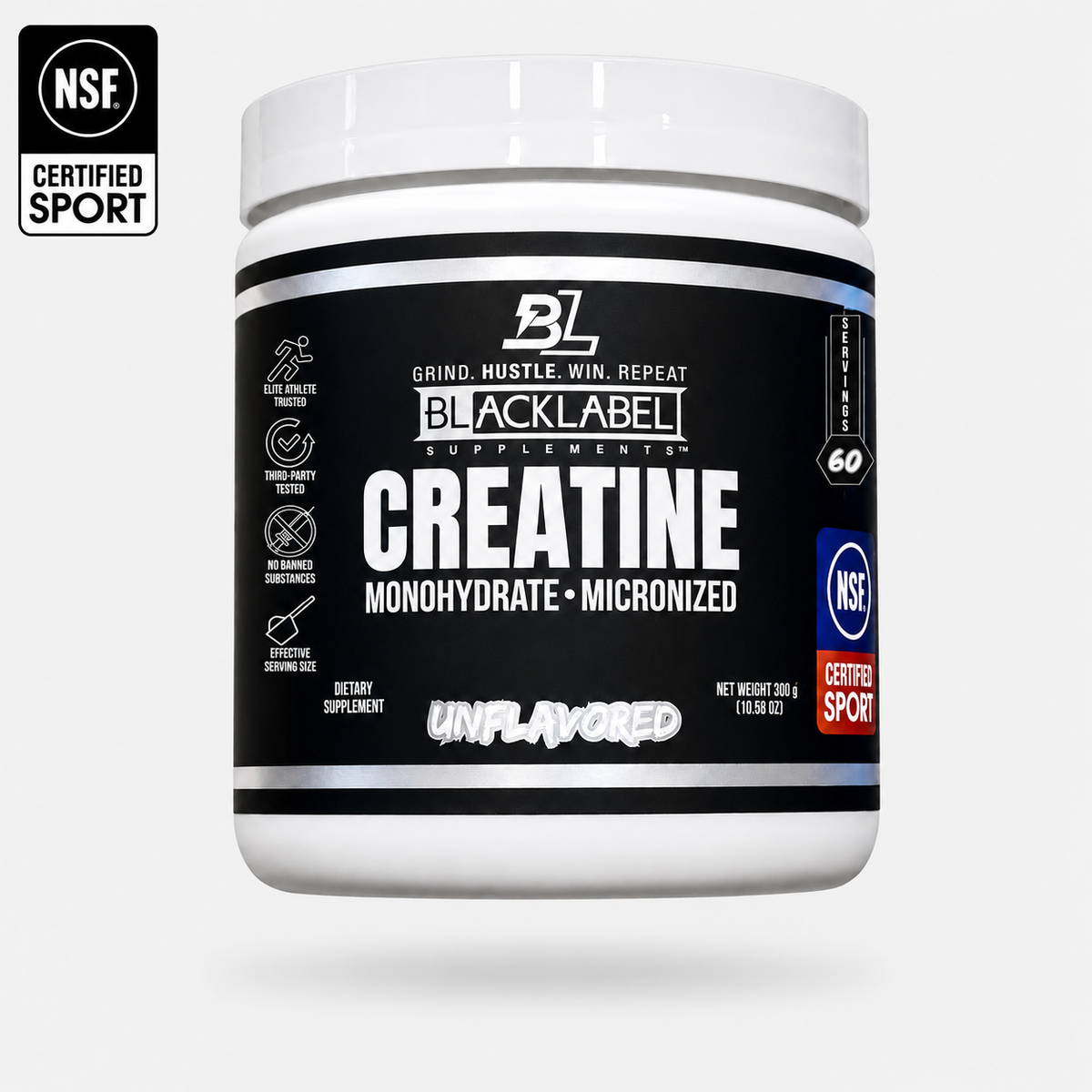 BLACKLABEL Creatine Monohydrate – 5g Pure Creatine