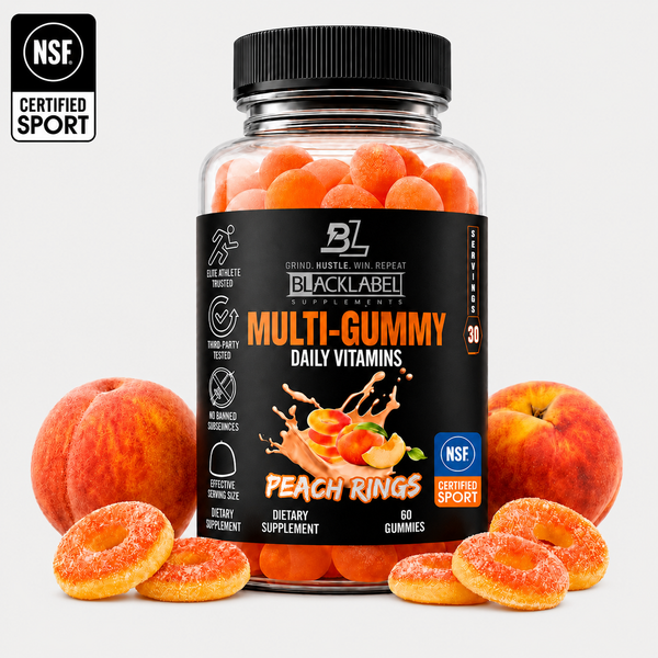 BLACKLABEL Multi Gummy – Athlete Daily Multivitamin (Peach Rings)