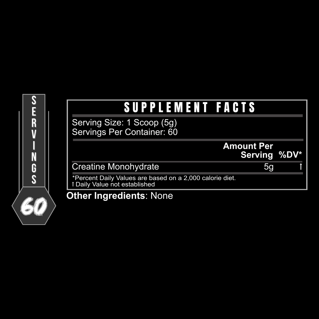 BLACKLABEL Creatine Monohydrate – 5g Pure Creatine