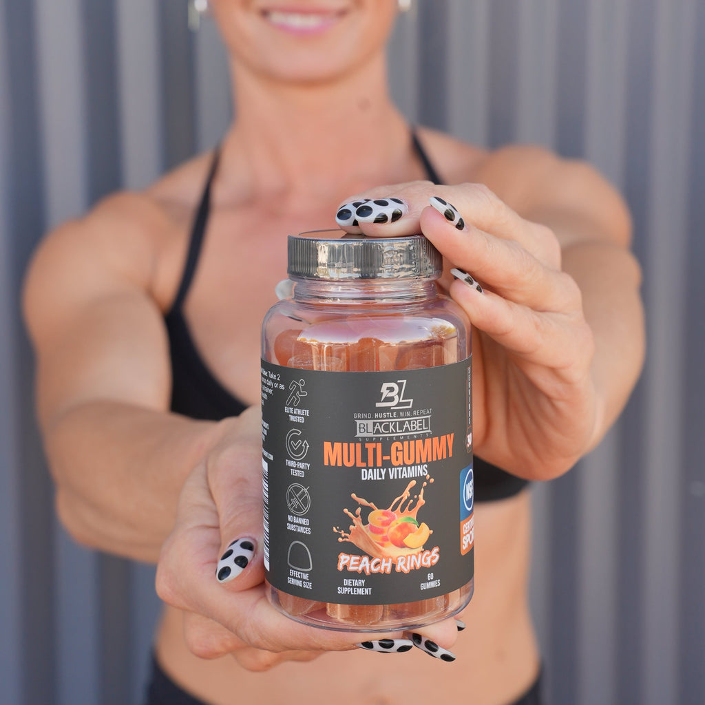 BLACKLABEL Multi Gummy – Athlete Daily Multivitamin (Peach Rings)