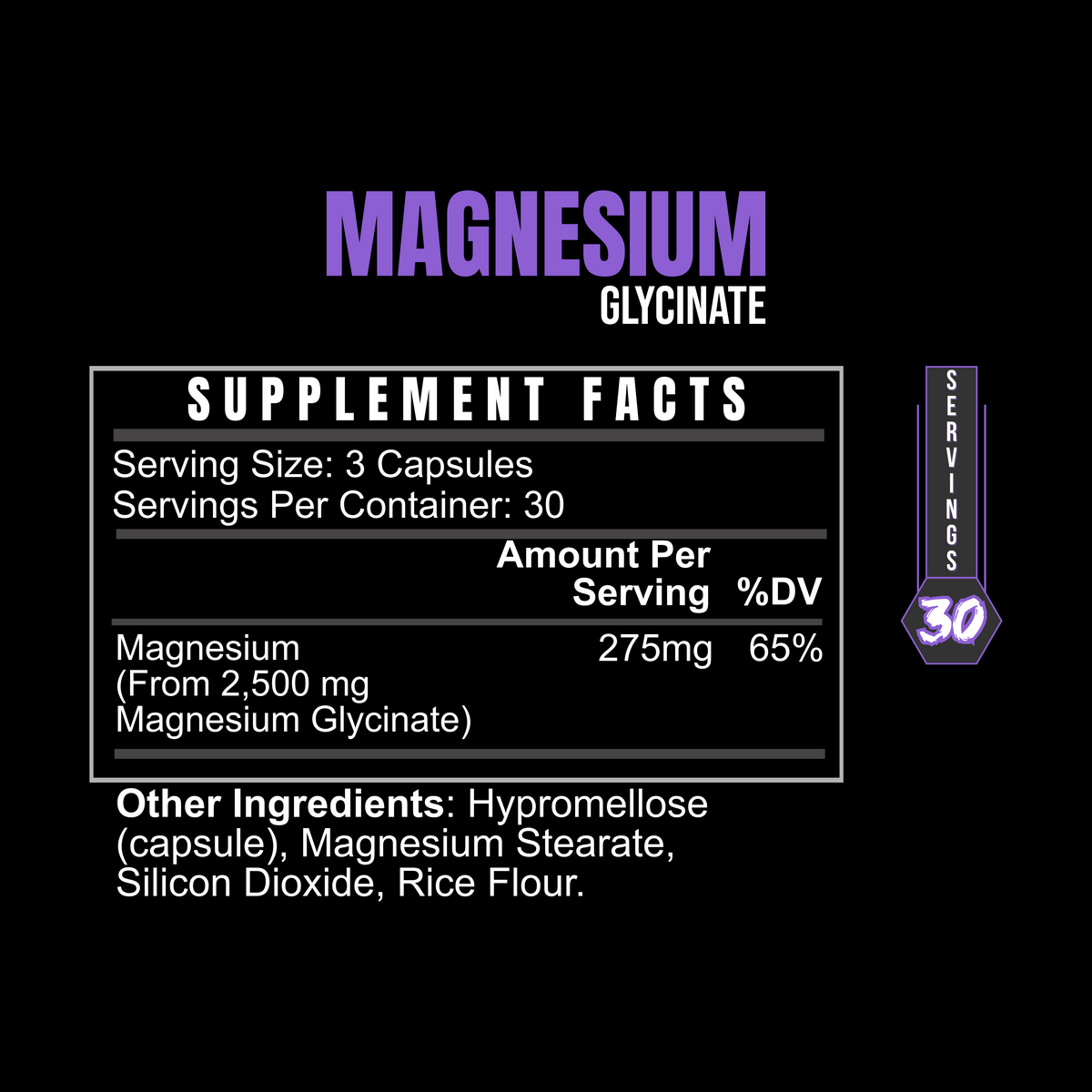 BLACKLABEL Magnesium Glycinate – Recovery & Sleep