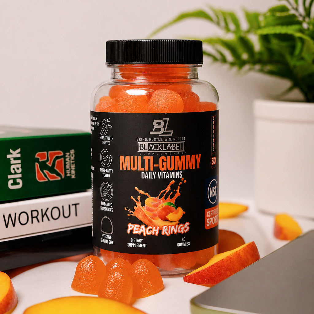 BLACKLABEL Multi Gummy – Athlete Daily Multivitamin (Peach Rings)